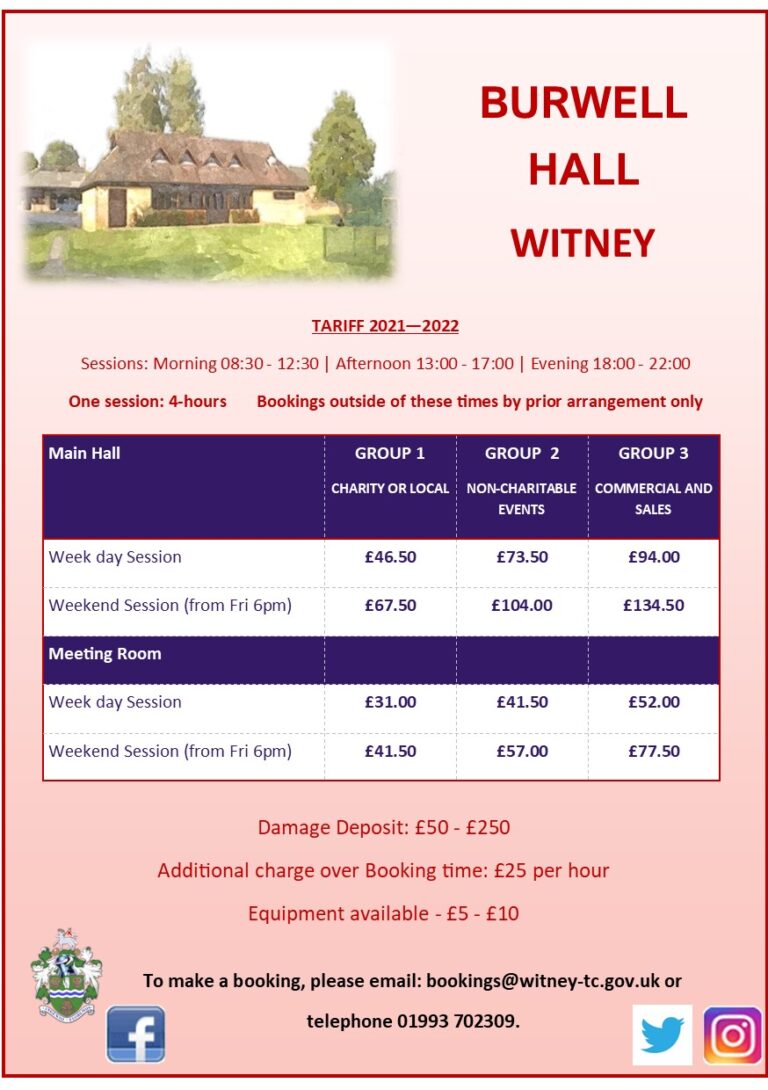 Burwell Hall Corn Exchange Witney