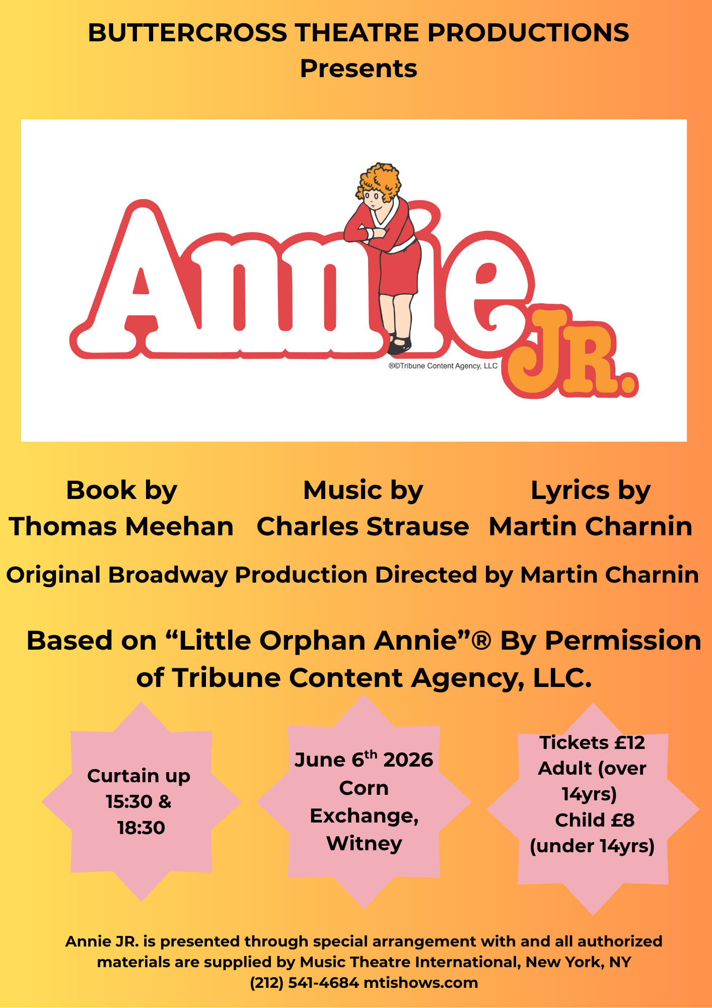 Buttercross Theatre Presents: Annie Junior