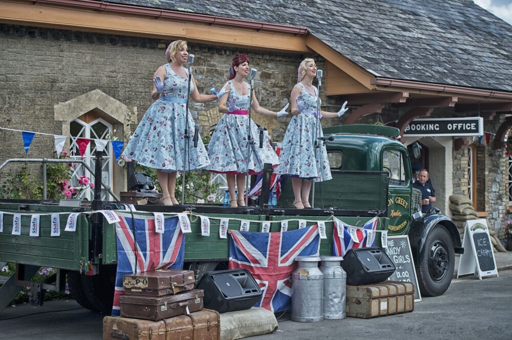 Vintage Candy Girls performing on stage 